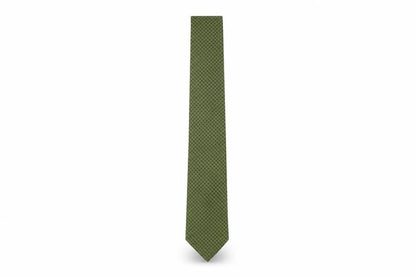 Mens René Chagal Green Geometric 100% Polyester Slim Tie