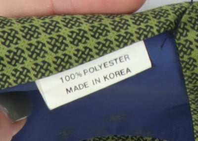 René Chagal Men's Green Slim Tie, Polyester, One Size