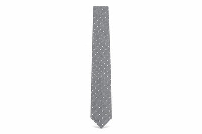 Mens River Island Grey Polka Dot 55% Cotton 45% Polyester  Tie