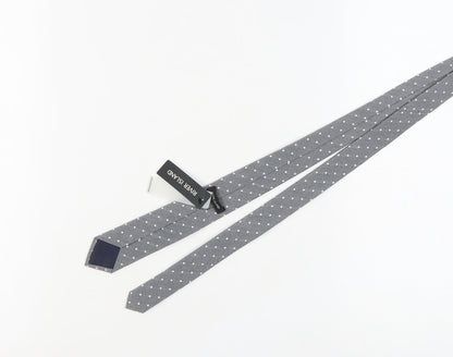 River Island Grey Polka Dot Cotton Blend Tie