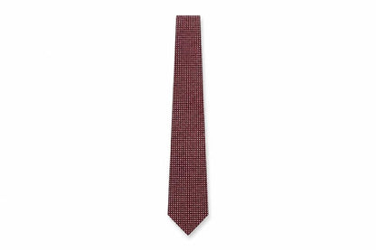 Mens Marks and Spencer Red Geometric 100% Silk  Tie
