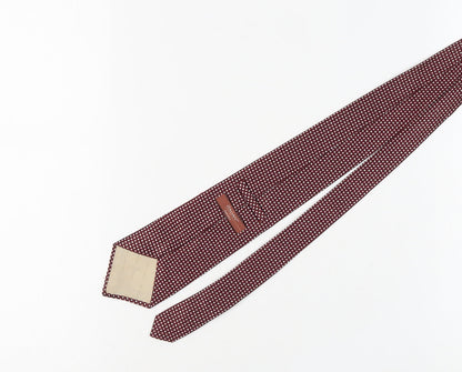 Marks and Spencer Men's Red Geometric Silk Tie