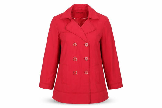 Womens UK Size 16 Debenhams Red Pea Coat