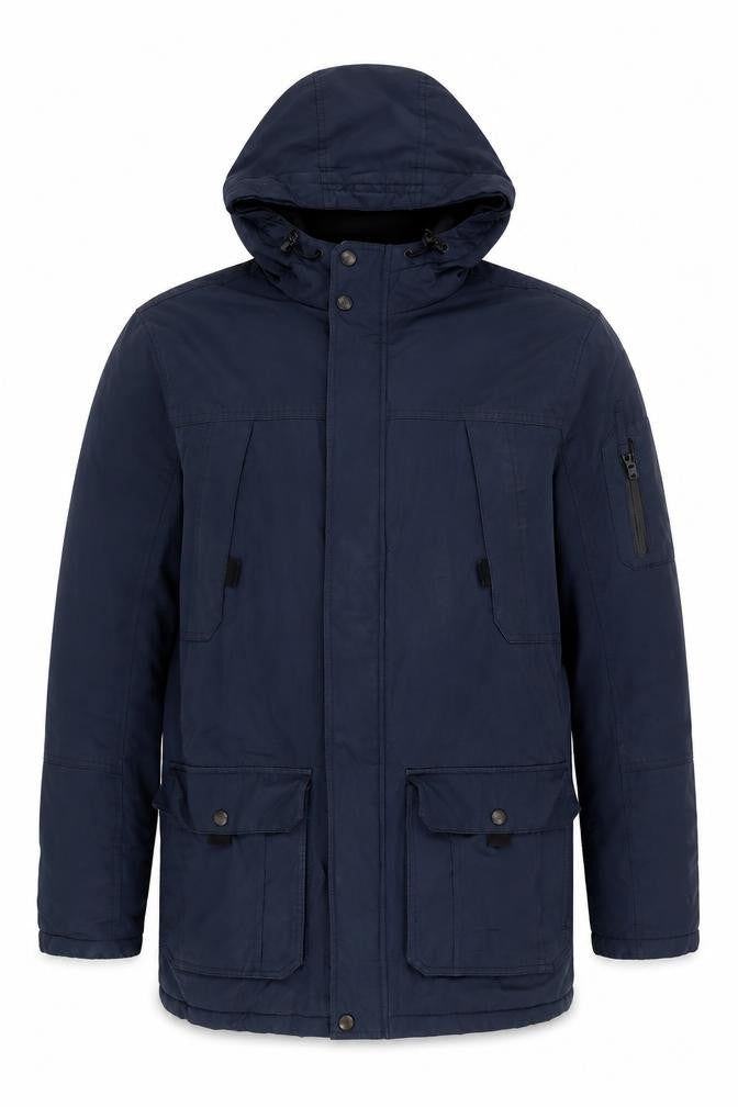 Mens UK Size S Red Herring Blue Parka Coat