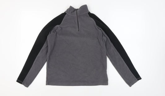 Unisex Adults UK Size XS Mountain Warehouse Grey 1/4 Zip Sweatshirt