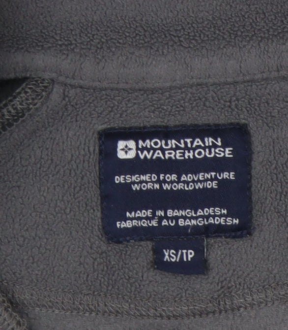 Unisex Adults UK Size XS Mountain Warehouse Grey 1/4 Zip Sweatshirt