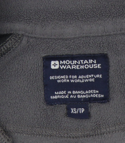 Unisex Adults UK Size XS Mountain Warehouse Grey 1/4 Zip Sweatshirt