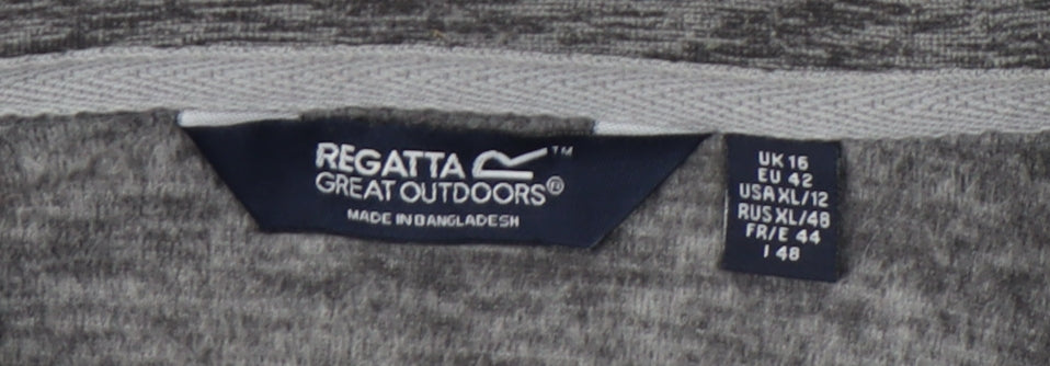 Regatta Women's Grey Full Zip Sweatshirt Size 16