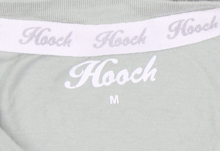 Hooch Women's Green Ruffle Long Sleeve T-Shirt M