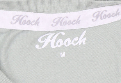 Hooch Women's Green Ruffle Long Sleeve T-Shirt M