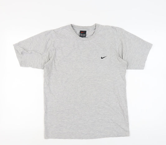 Nike Men's Grey Crew Neck T-Shirt, Size S, Casual Fit