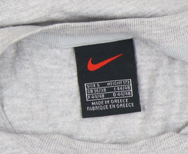 Nike Men's Grey Crew Neck T-Shirt, Size S, Casual Fit
