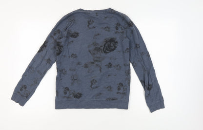 Name It Girls Blue Floral Pullover Sweatshirt - 13-14 Years
