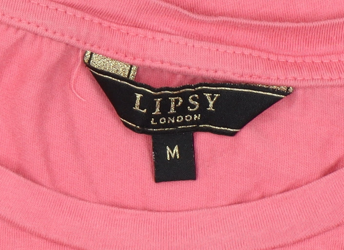Lipsy London Women's Pink Christmas T-Shirt M