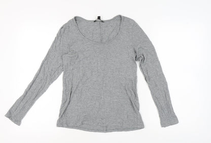 Banana Republic Women's Grey Long Sleeve T-Shirt S