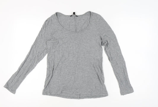 Banana Republic Women's Grey Long Sleeve T-Shirt S