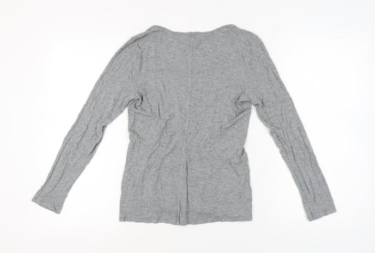Banana Republic Women's Grey Long Sleeve T-Shirt S