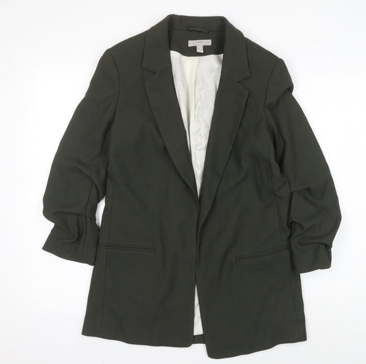 H&M Women's Green Blazer Size S - Elegant Workwear