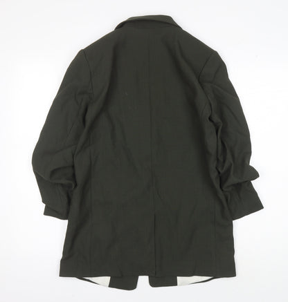 H&M Women's Green Blazer Size S - Elegant Workwear