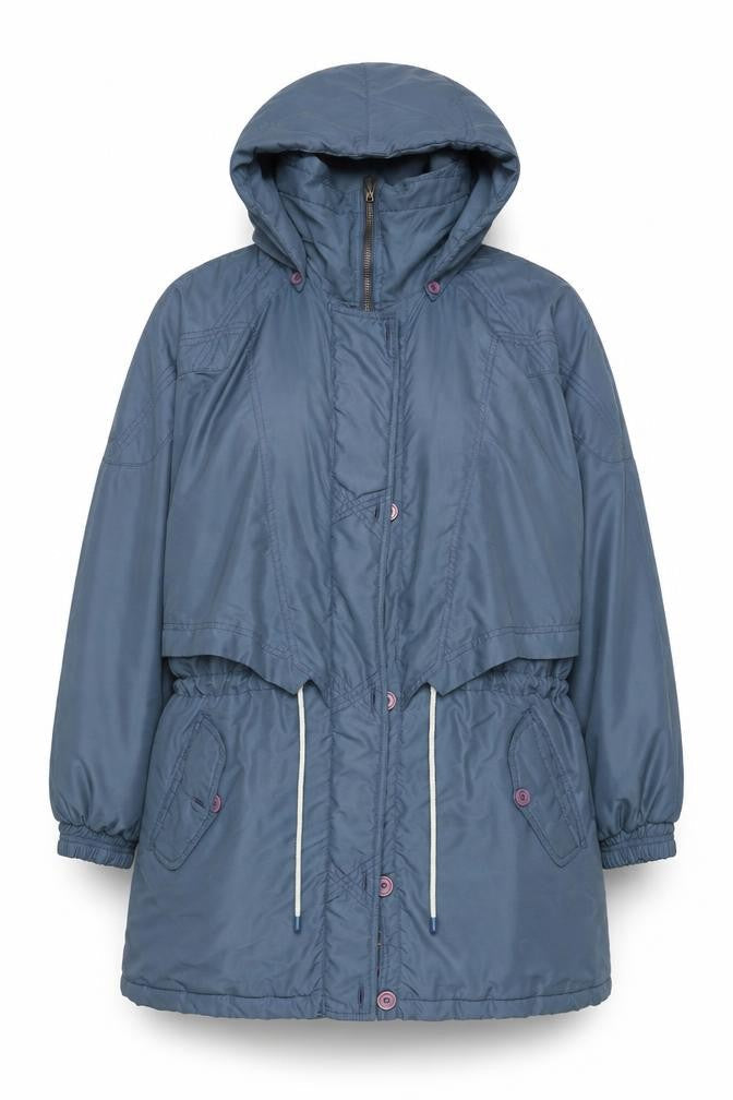 Womens UK Size 12 C&A Blue Parka Coat