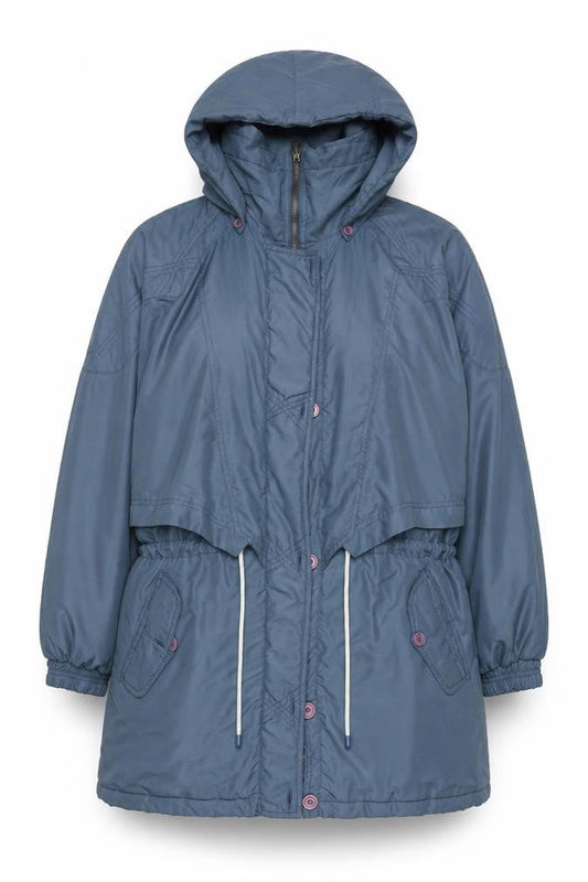 Womens UK Size 12 C&A Blue Parka Coat
