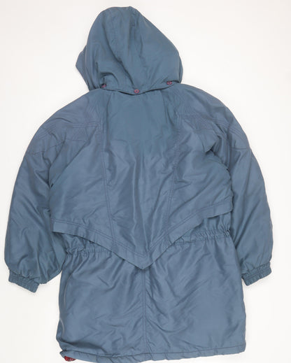 Womens UK Size 12 C&A Blue Parka Coat