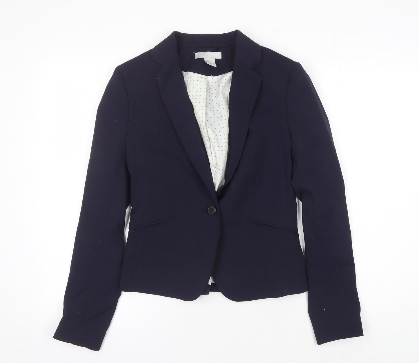 H&M Women's Blue Blazer, Size 8, Regular Fit