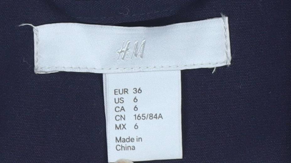 H&M Women's Blue Blazer, Size 8, Regular Fit