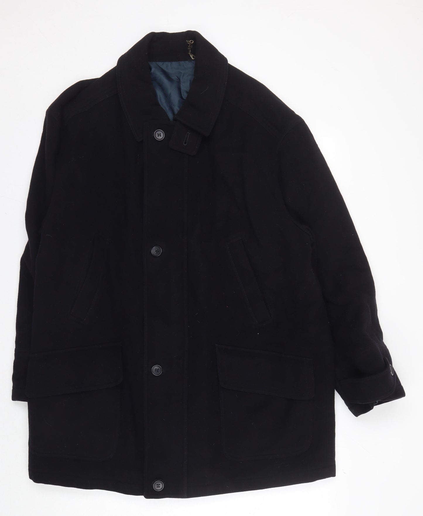 Mens UK Size M BR Menswear Black Overcoat