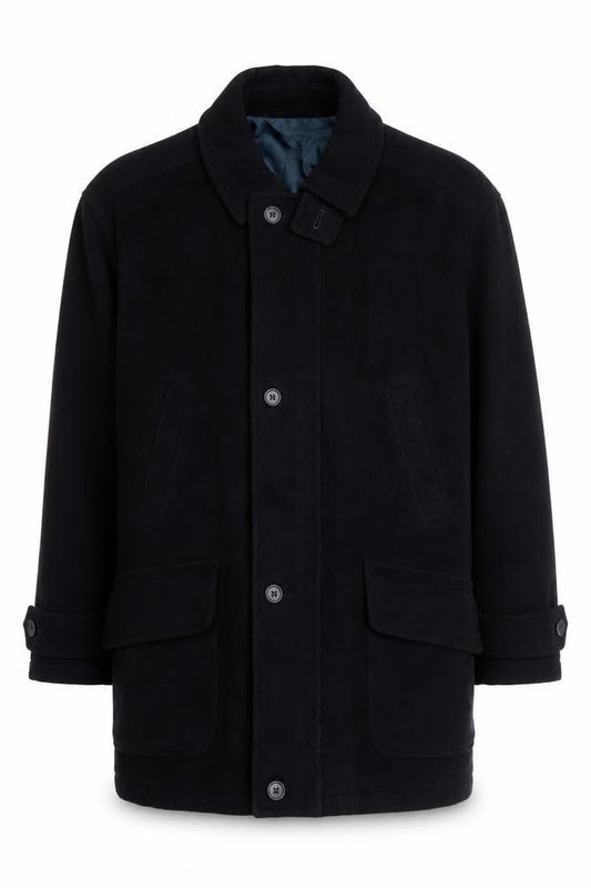 Mens UK Size M BR Menswear Black Overcoat