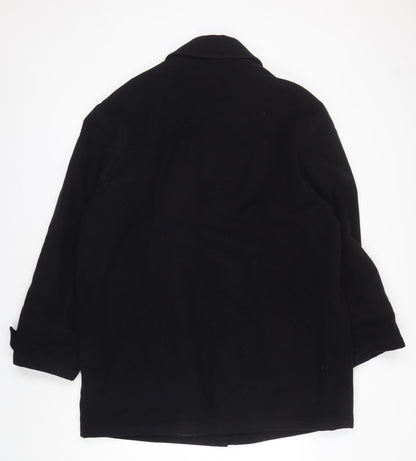 Mens UK Size M BR Menswear Black Overcoat
