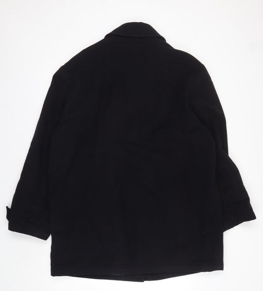 Mens UK Size M BR Menswear Black Overcoat