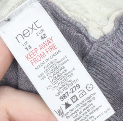 Womens UK Size 14 NEXT Grey Pullover Jumper