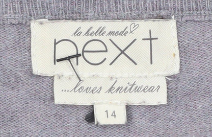 Womens UK Size 14 NEXT Grey Pullover Jumper