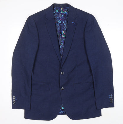 Mens UK Size 40 Sawyers & Hendricks Regular Blue Suit Jacket