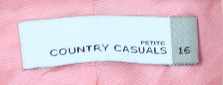 Country Casuals Women's Pink Suit Jacket Size 16