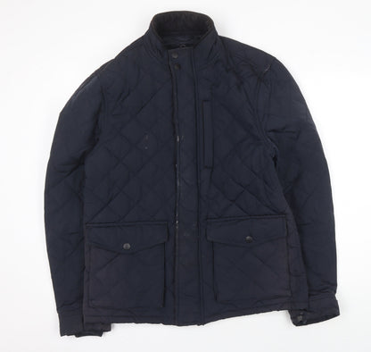 Mens UK Size M NEXT Blue Quilted Coat