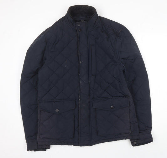 Mens UK Size M NEXT Blue Quilted Coat
