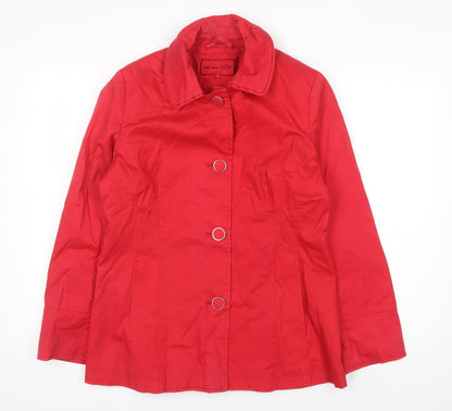 Marks & Spencer Red Cotton Women's Jacket Size 12