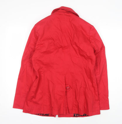 Marks & Spencer Red Cotton Women's Jacket Size 12