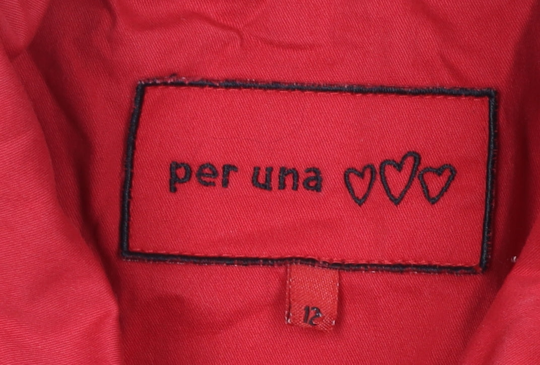 Marks & Spencer Red Cotton Women's Jacket Size 12