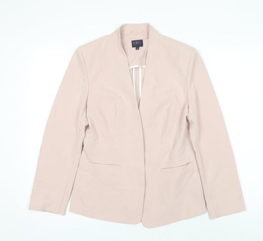 Marks and Spencer Women's Pink Blazer Size 10