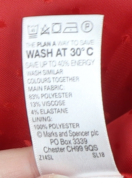Womens UK Size 2 Marks and Spencer Red