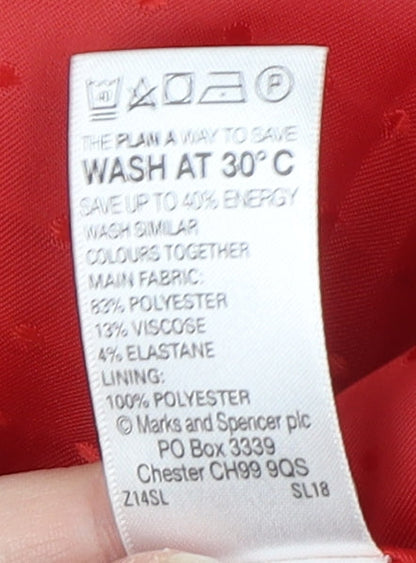 Womens UK Size 2 Marks and Spencer Red