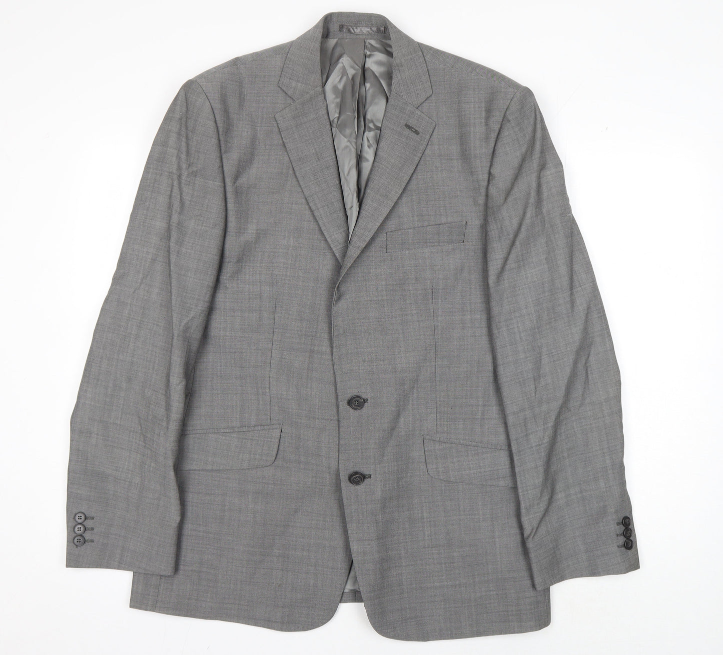 Mens UK Size 42 Jeff Banks Regular Grey Suit Jacket