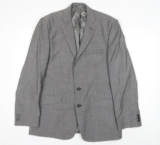 Mens UK Size 42 Jeff Banks Regular Grey Suit Jacket