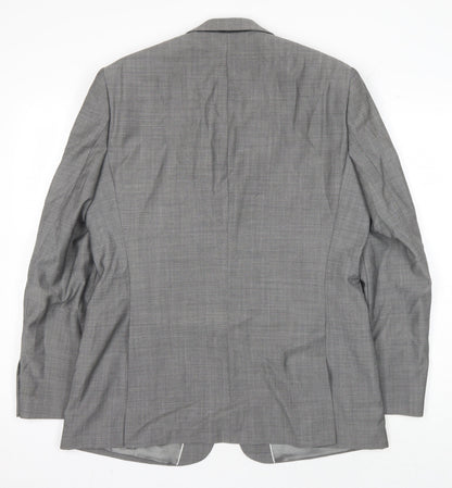 Mens UK Size 42 Jeff Banks Regular Grey Suit Jacket