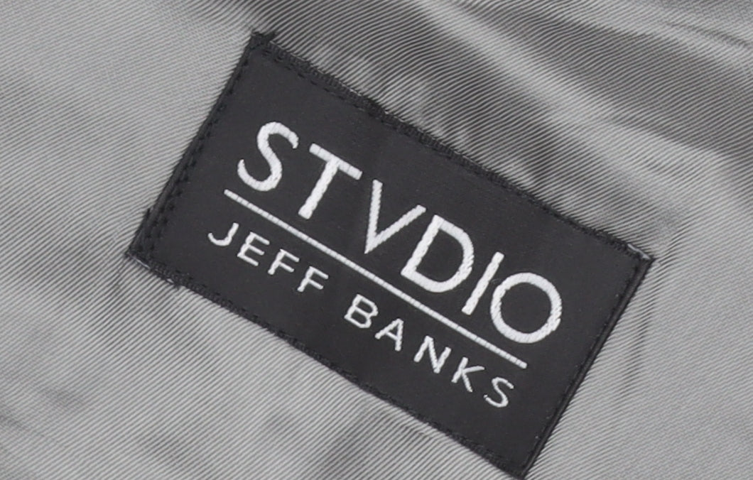 Mens UK Size 42 Jeff Banks Regular Grey Suit Jacket