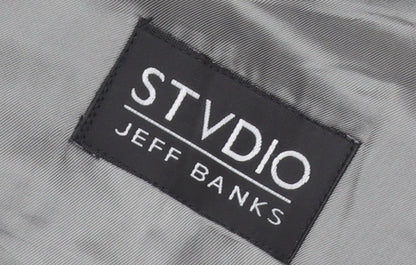Mens UK Size 42 Jeff Banks Regular Grey Suit Jacket