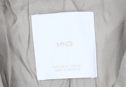 MNG Women's Beige Pinstripe Blazer Size S